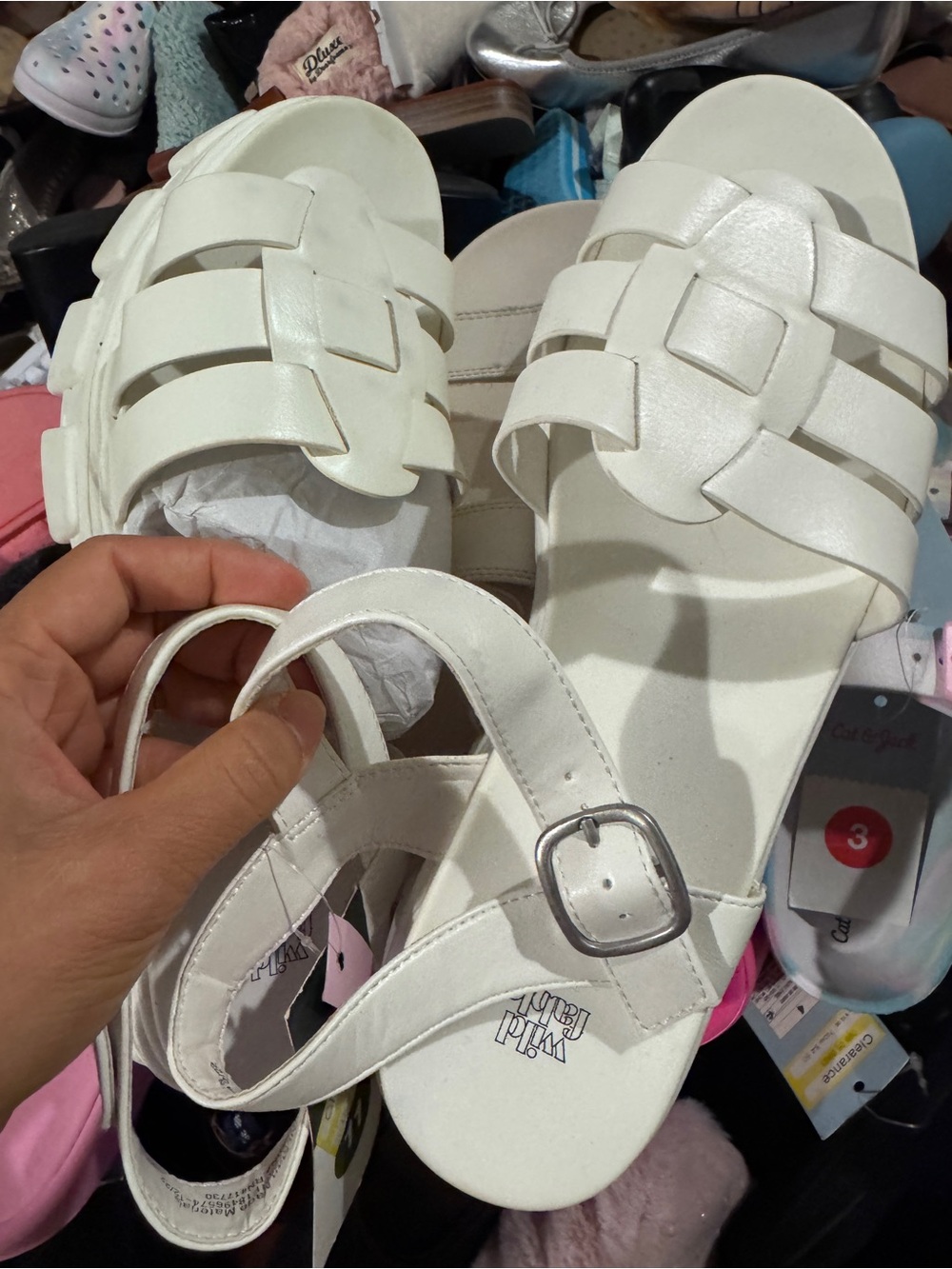 wild fable White Chunky Platform Sandals with Buckle